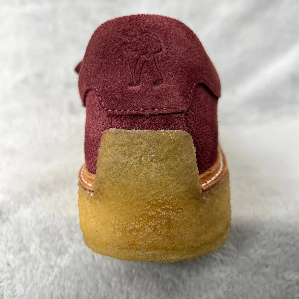 Clarks x Kith Sandford Oxblood Low Suede Sneakers 10.5 Burgundy Mens Crepe‎ Sole